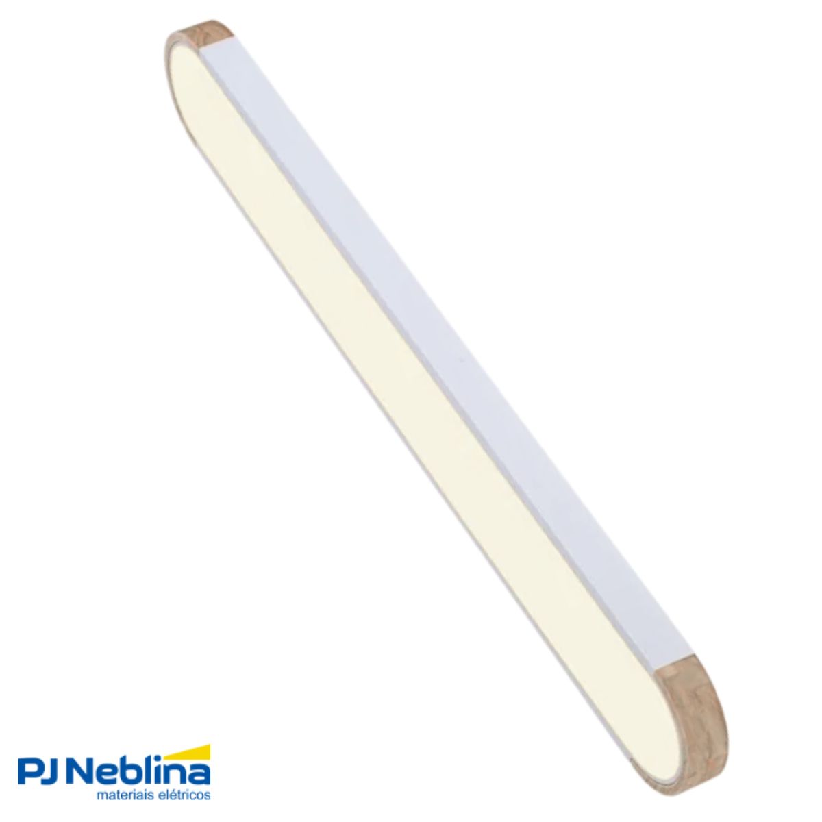 Luminaria Plafon Led Sobrepor Woodbury Madeira/bc 42w Bivolt