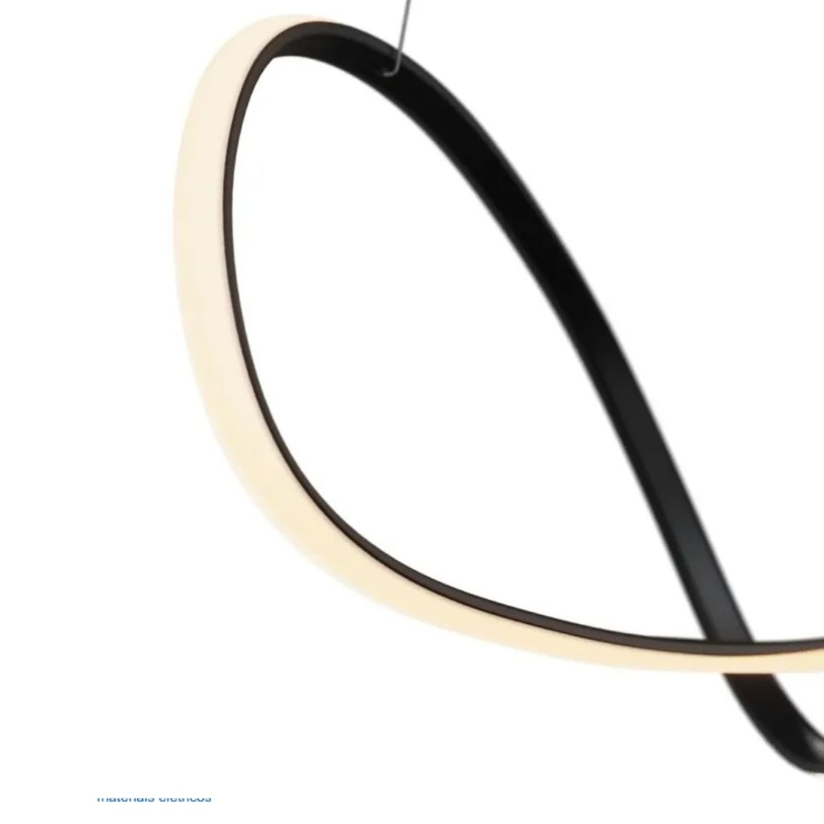 Luminária Pendente Led Sobrepor Horizon Black Preto 32W Bivolt 3000K Branco Quente 1760Lm - Hevvy