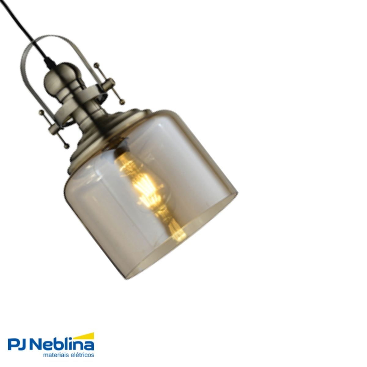 Luminária Pendente Led Aisha Fume E27 Bivolt - Hevvy