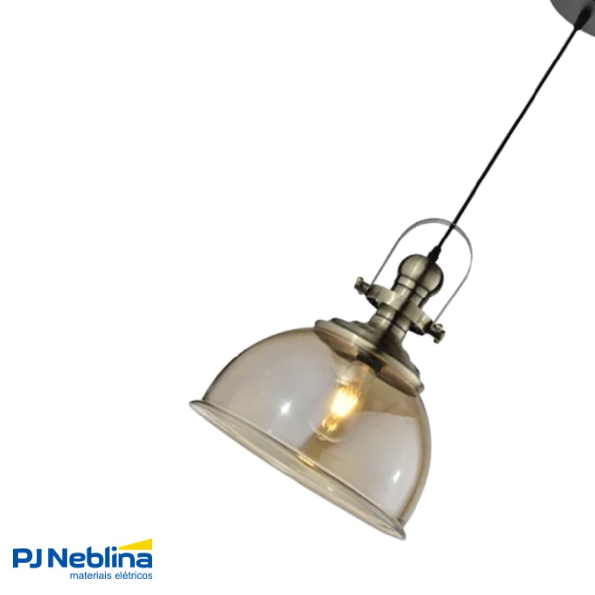 Luminária Pendente Led Aisha Ambar E27 Bivolt - Hevvy