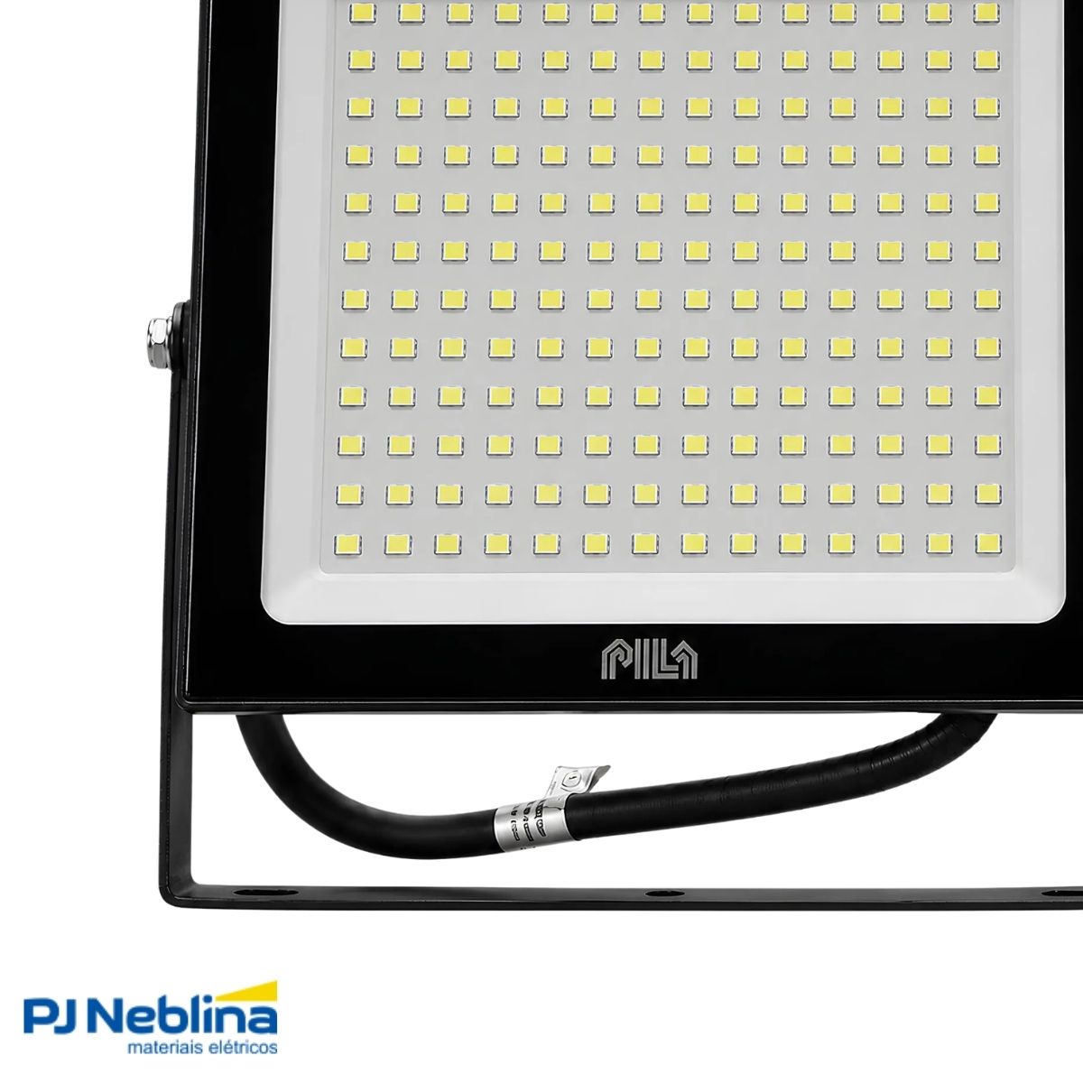 Luminária Refletor Led Retangular Sobrepor Pt 150W Bivolt 6500K Branco Frio 9750Lm Difuso Vidro Temperado Ip65 - Pila