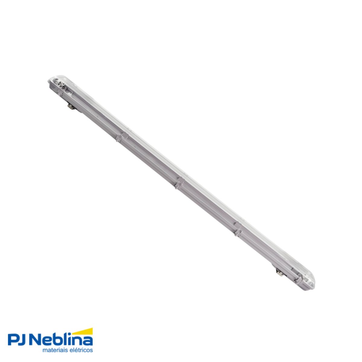 Luminária Hermética Tubular Sobrepor P/Lâmpada T5/T8 2X18W G5/G13 Bivolt Branco Difusor Policarbonato Ip65 - Bellalux