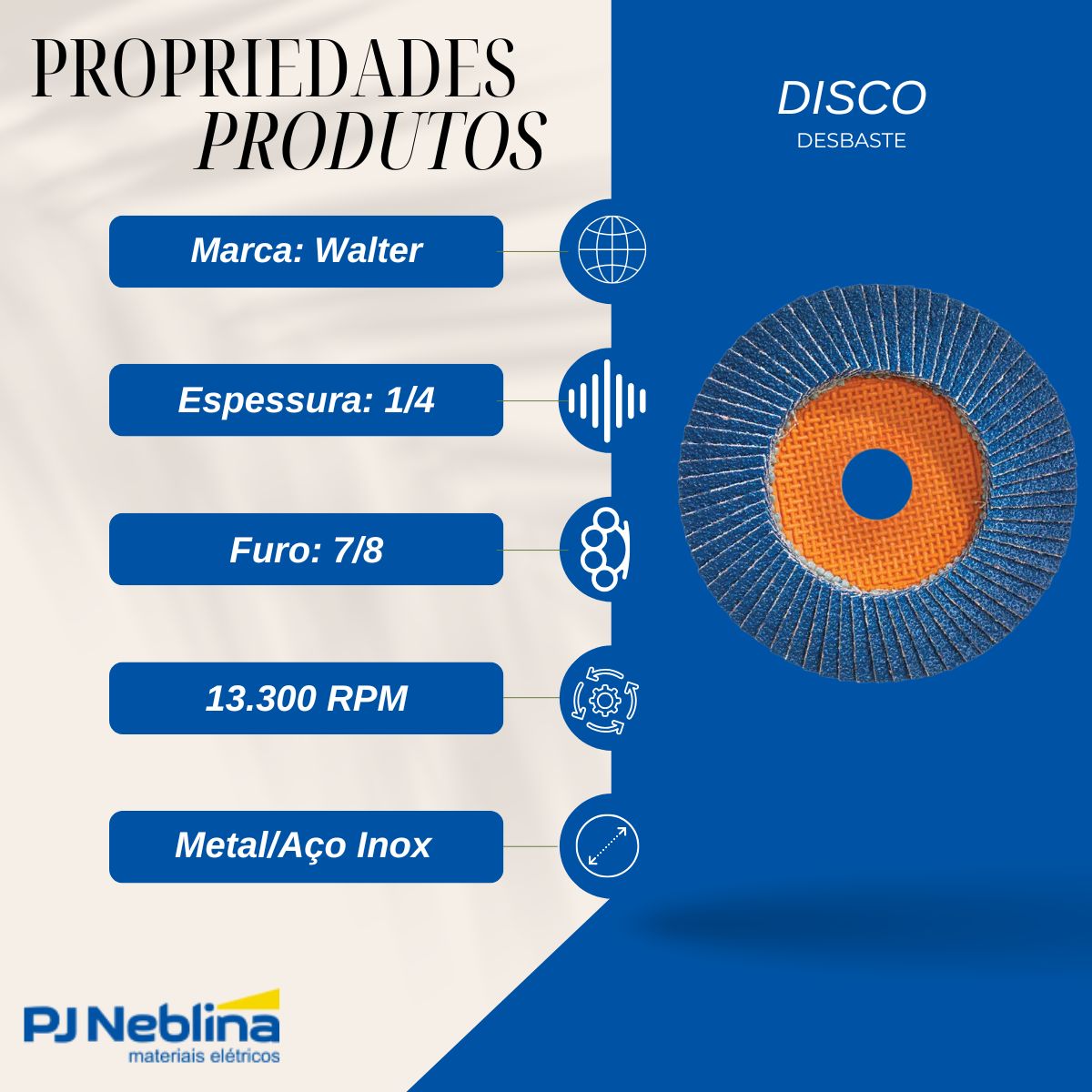 Disco De Desbaste Allsteel 4.1/2X 7/8 G120 13300Rpm - Walter