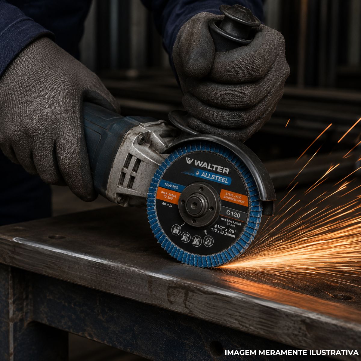 Disco De Desbaste Allsteel 4.1/2X 7/8 G120 13300Rpm - Walter