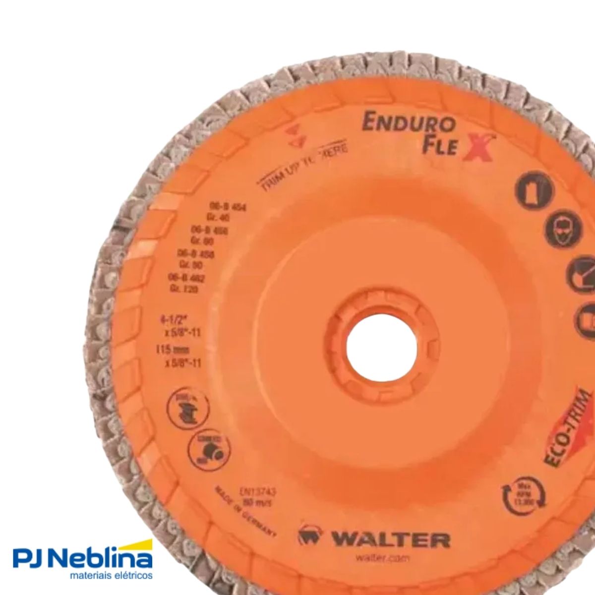 Disco Enduro-Flex 4.1/2X7/8 G120 Rosca - Walter