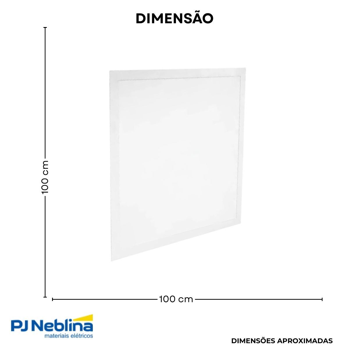 Luminária Painel Led Embutir Quadrado Branco 60W Bivolt 6500K Branco Frio 4800Lm Difusor Acrílico - Avant