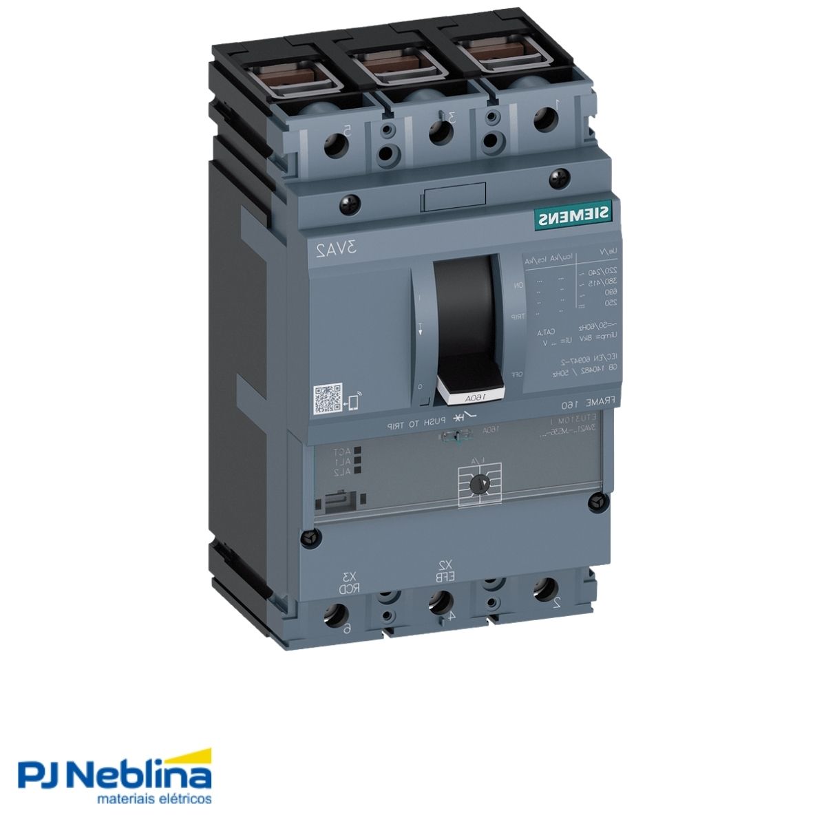 Disjuntor Caixa Moldada Tripolar 70-100A 70Ka 380/415V 50/60Hz - Siemens