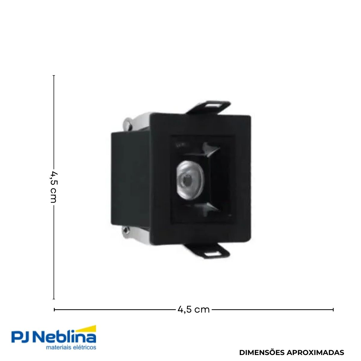 Luminaria Spot Led Embutir Focco Pt 3w Bivolt 3000k Branco Q