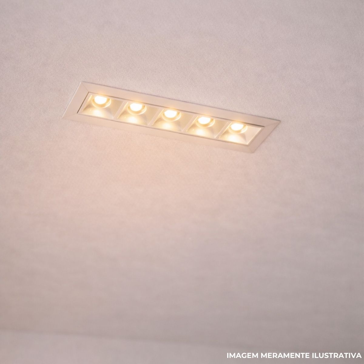 Luminaria Spot Led Embutir Bc 10w Bivolt 2700k Branco Quente