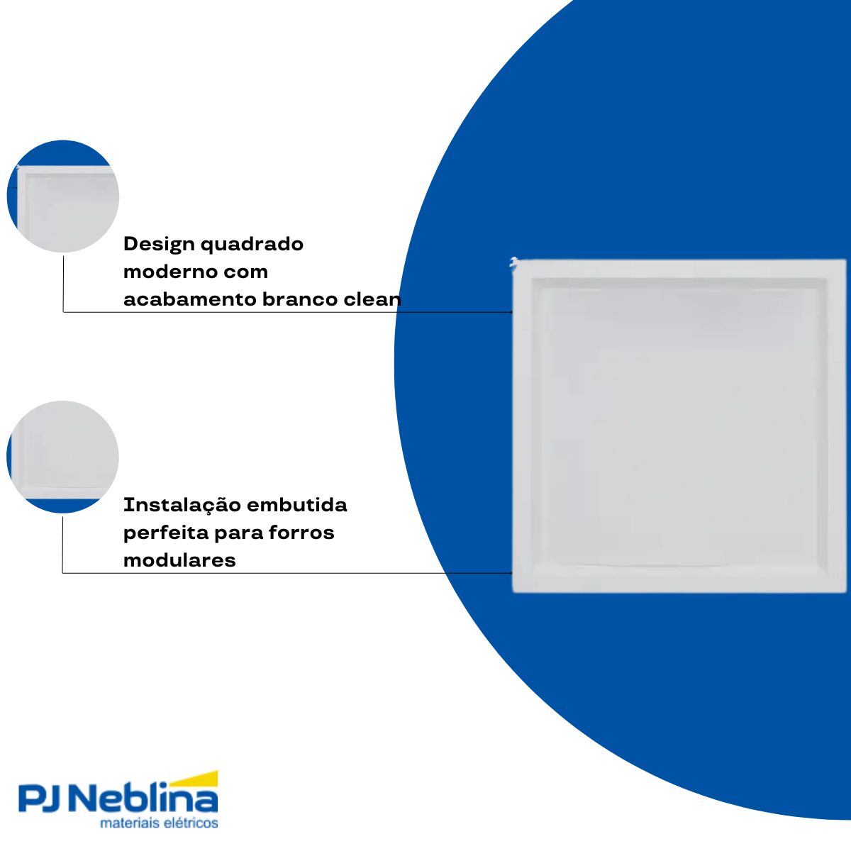 Luminária Painel Led Embutir Quad Bc 36W Bivolt 3000K/4000K/6000K 3000Lm - Gaya
