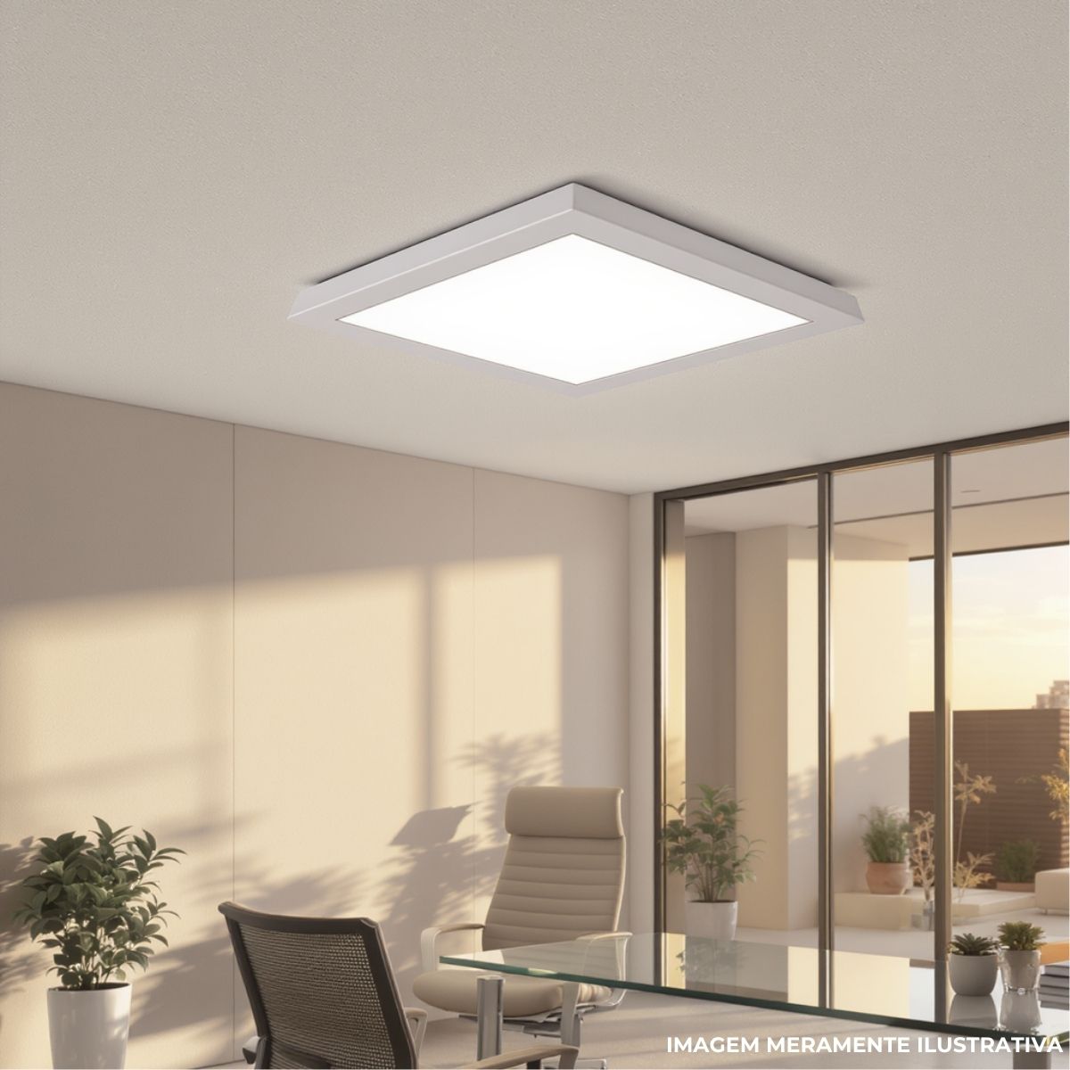 Luminaria Painel Led Sobrepor Quad Bc 18w Bivolt 3000k/4000k