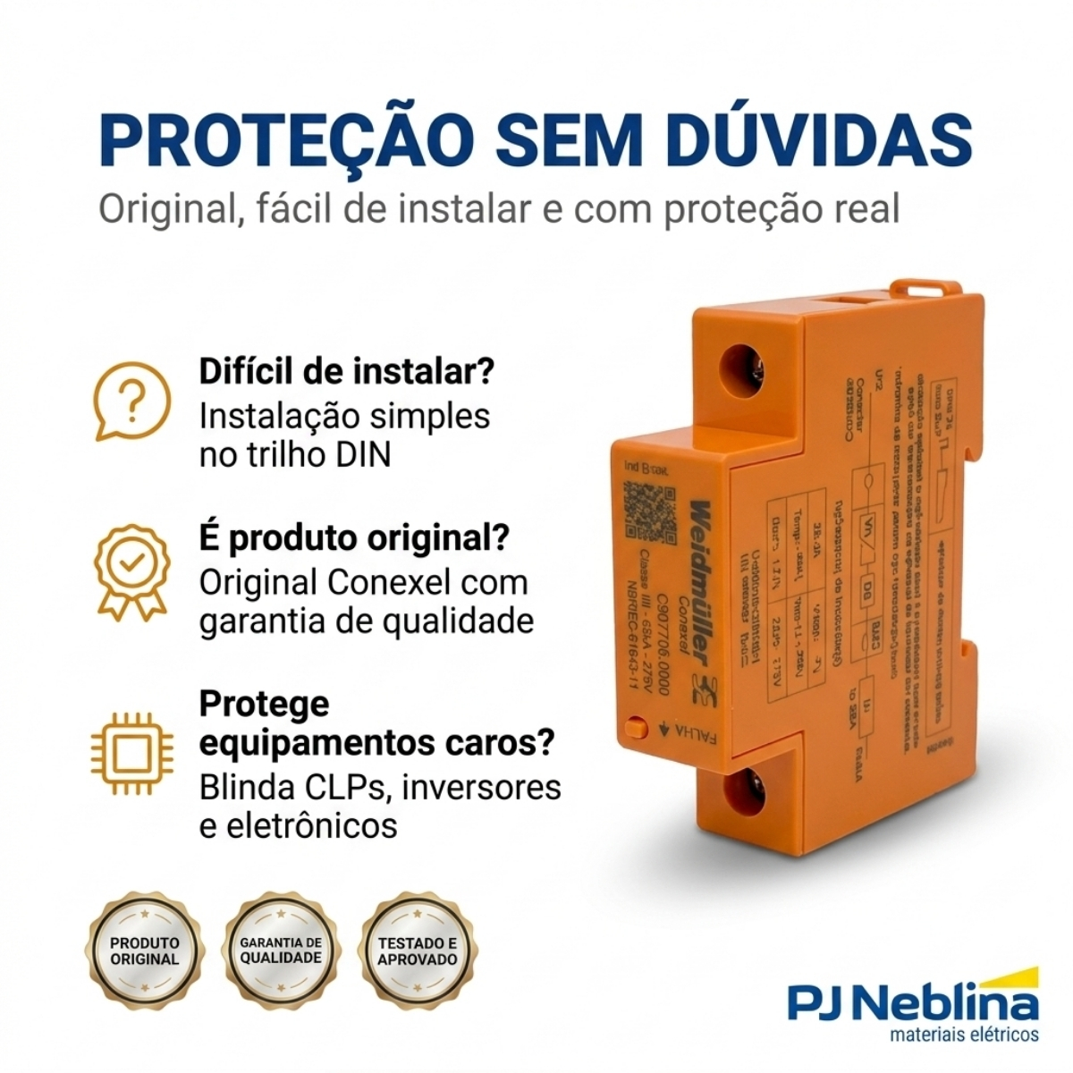 Protetor Surto Dps Monobloco 275V 12,5/65Ka Classe I E Ii - Conexel