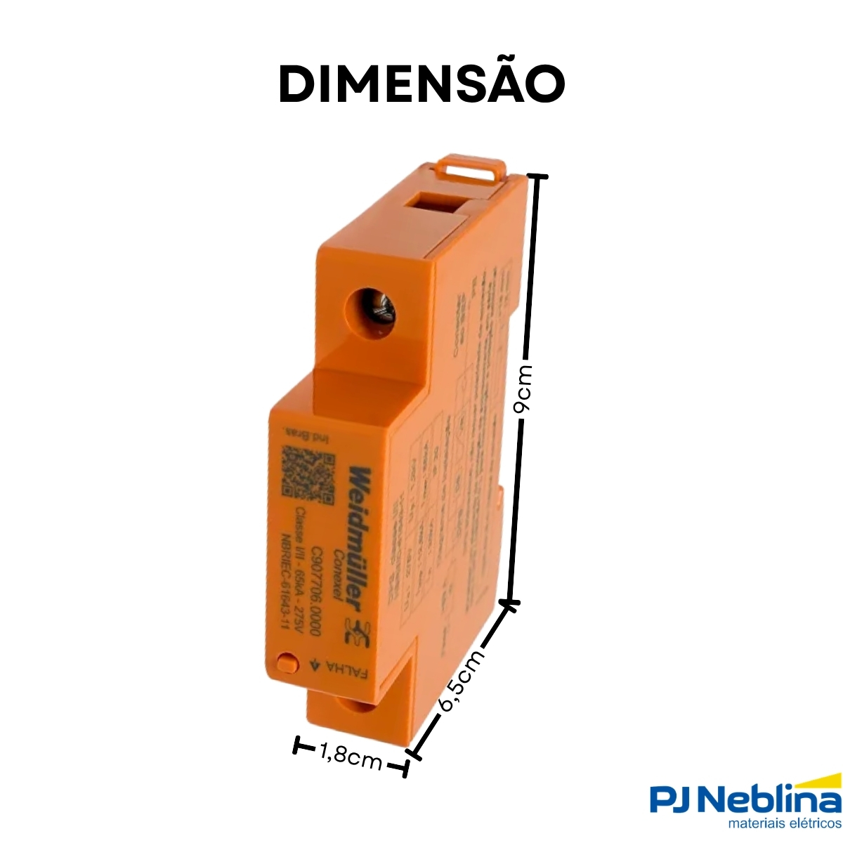 Protetor Surto Dps Monobloco 275V 12,5/65Ka Classe I E Ii - Conexel