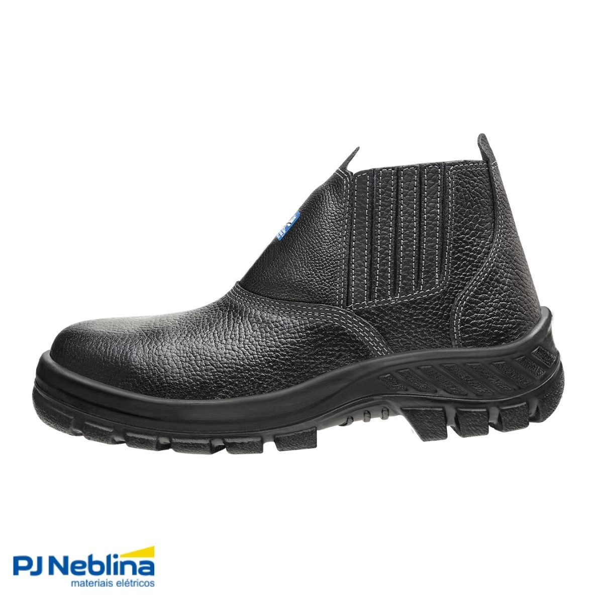Calçado Segurança Botina Dorso Acolchoado Couro Relax Pt Elástico Lateral Nr 38 Poliuretano (Pu) Bidensidade Biqueira Composite C/Palm Antibactérias Forro Int Gaspea Ca-47459 - Marluvas