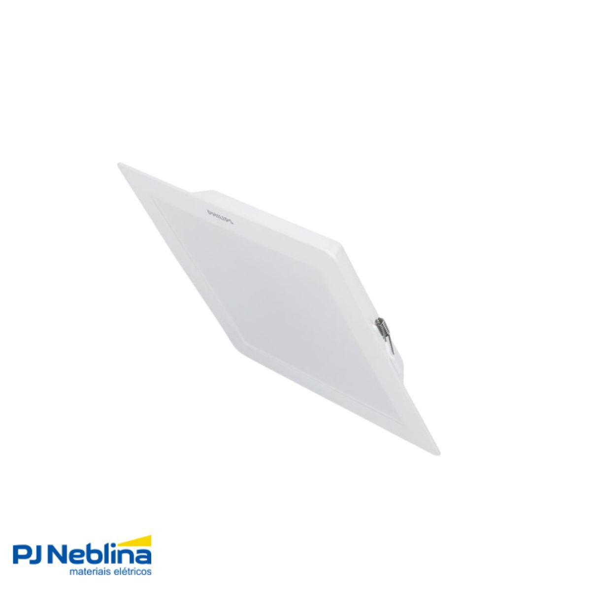 Luminária Plafon Led Embutir Quadrado Branco 7,8W 100-240V 3000K Branco Quente 840Lm Difusor Poliestireno - Philips