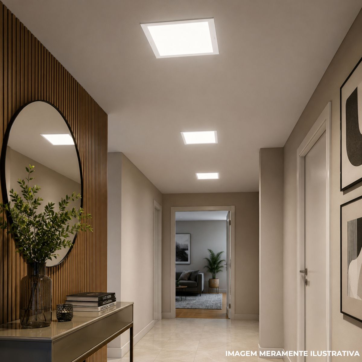 Luminária Plafon Led Embutir Quadrado Branco 7,8W 100-240V 4000K Branco Neutro 900Lm Difusor Poliestireno - Philips