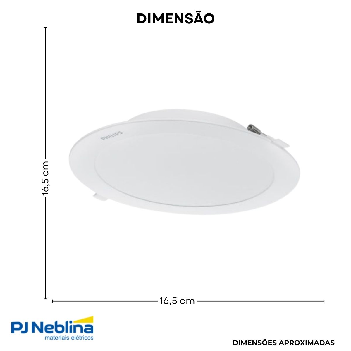 Luminária Plafon Led Embutir Redondo Branco 7,8W 100-240V 4000K Branco Neutro 900Lm Difusor Poliestireno - Philips