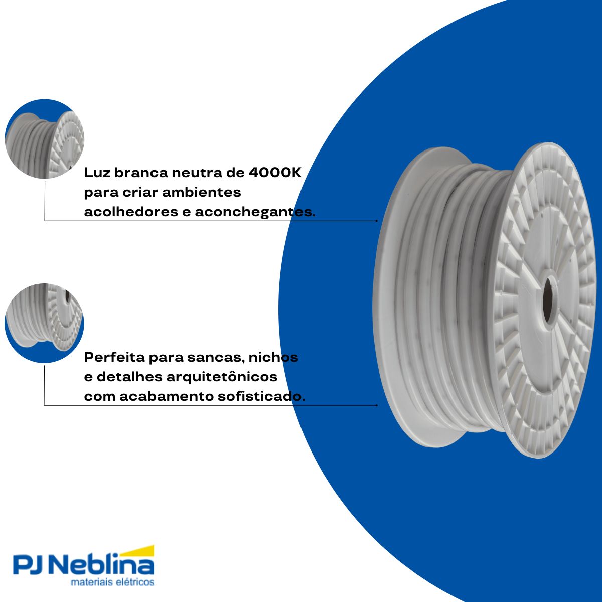 Fita Led 14W 110V 4000K Branco Neutro 1400Lm (Rl C/100M) - Gaya