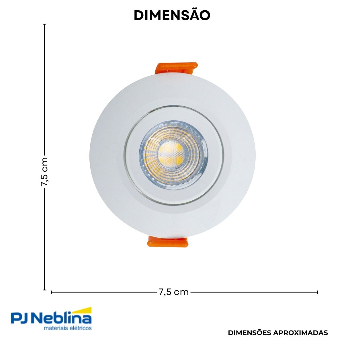 Luminária Spot Led Embutir Red Bc 3W Bivolt 4000K Branco Neutro 230Lm - Elg