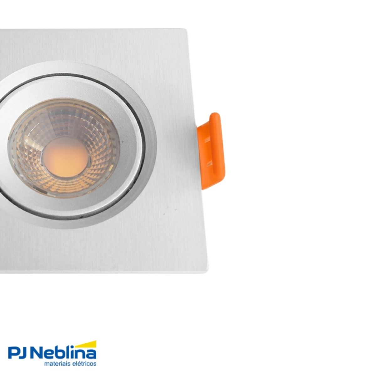 Luminária Spot Led Embutir Quadrado Branco 3W Bivolt 6400K Branco Frio 230Lm - Ourolux
