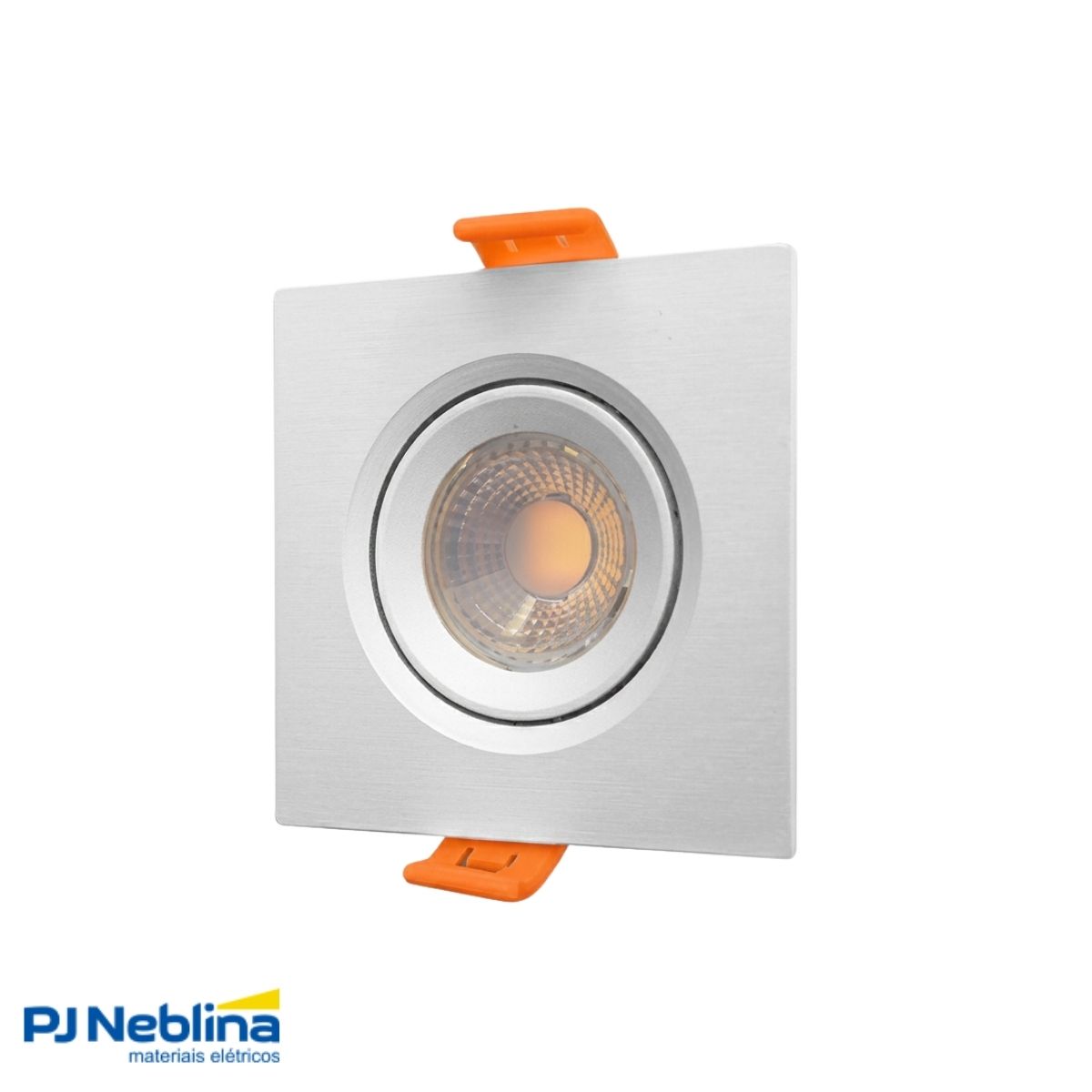 Luminária Spot Led Embutir Quadrado Branco 3W Bivolt 6400K Branco Frio 230Lm - Ourolux