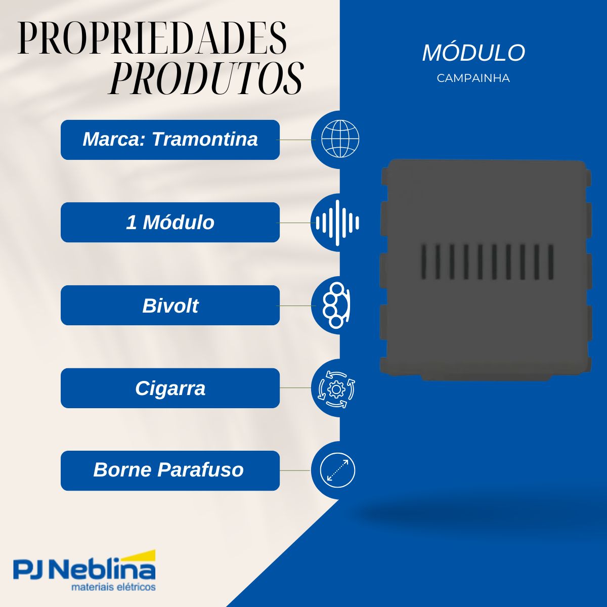 Modulo Campainha Cigarra 1 Mod Bivolt Gr Liz/lux2/giz/tablet