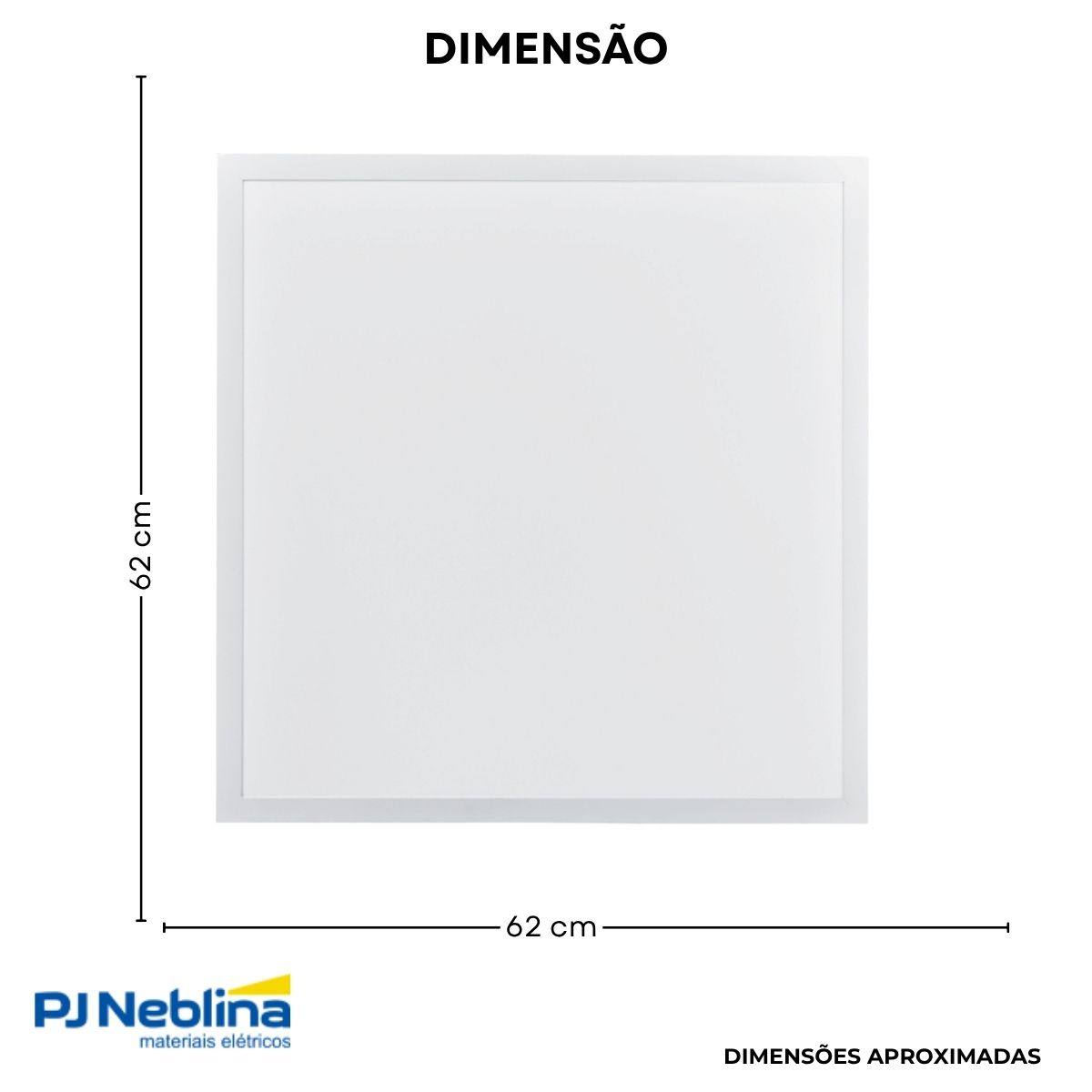 Luminária Painel Led Embutir Quadrado Branco 36W Bivolt 4000K Branco Neutro 4680Lm - Ledvance