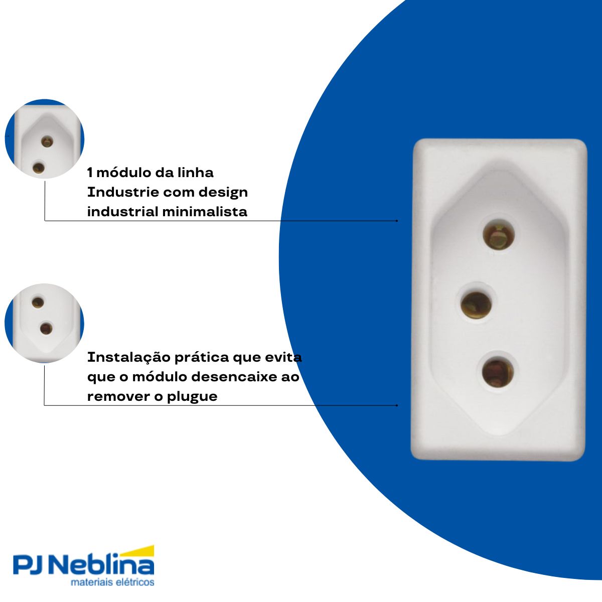 Modulo Tomada 2P+T 1 Modulo 10A 250V Bc Liz/Lux2/Giz/Tablet/Lizflex/Plastibox - Tramontina