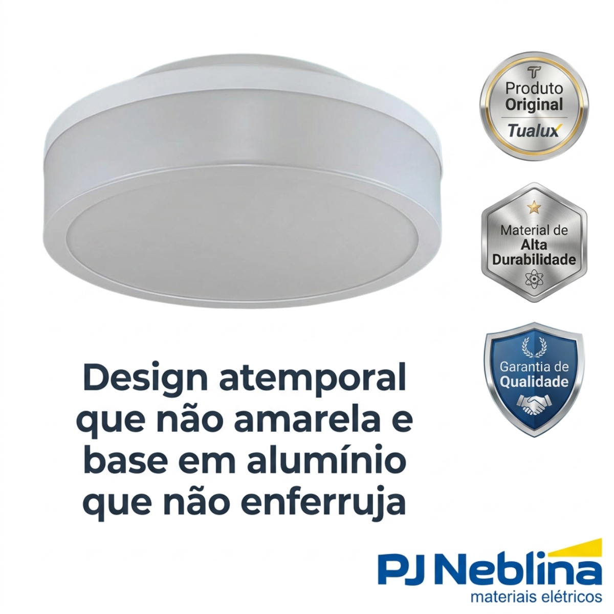 Luminária Plafon Sobrepor Santorini Branco 12W 5Xe27 Bivolt Difusor Poliestireno - Tualix