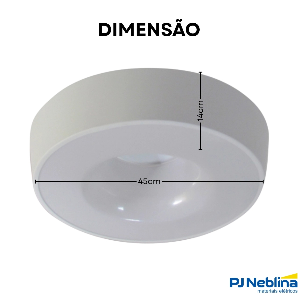 Luminária Plafon Sobrepor Nice Branco 15W 4Xe27 Bivolt Difusor Poliestireno - Tualux