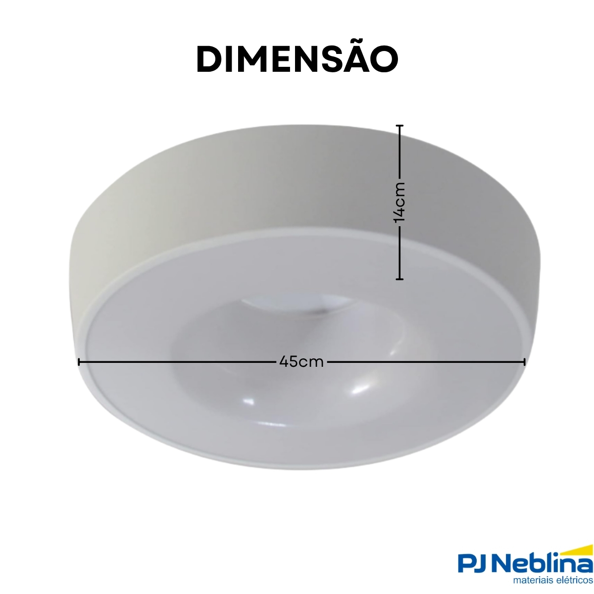 Luminária Plafon Sobrepor Nice Branco 15W 6Xe27 Bivolt Difusor Poliestireno - Tualux