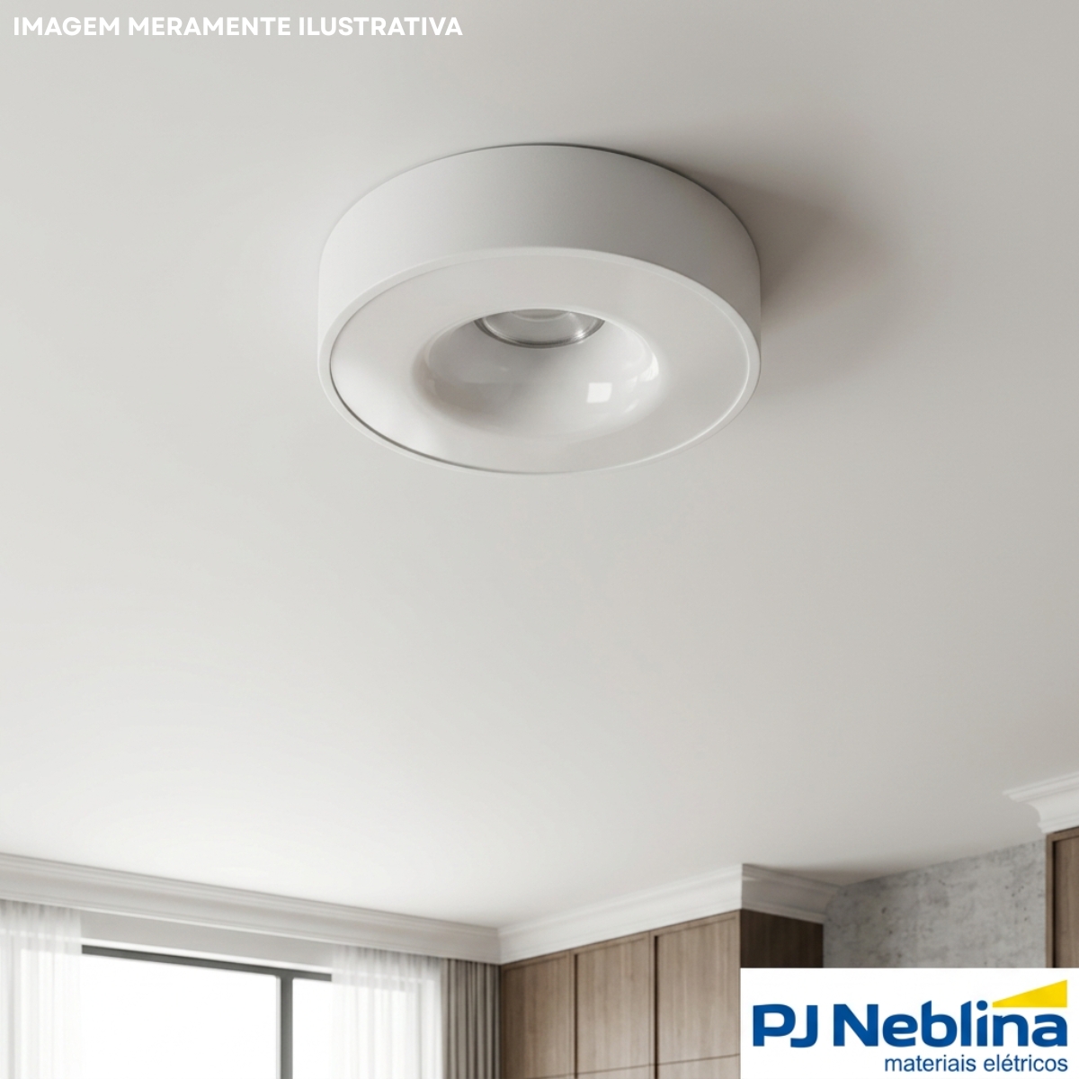 Luminária Plafon Sobrepor Nice Branco 15W 6Xe27 Bivolt Difusor Poliestireno - Tualux