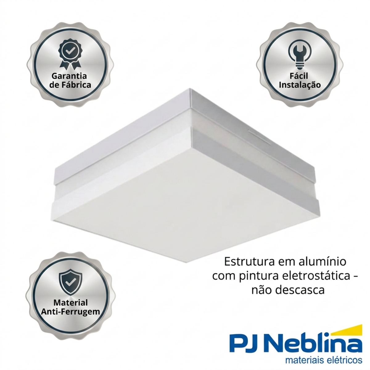 Luminaria Plafon Sobrepor Bilbao Bc 4xe27 Dif Poliestireno