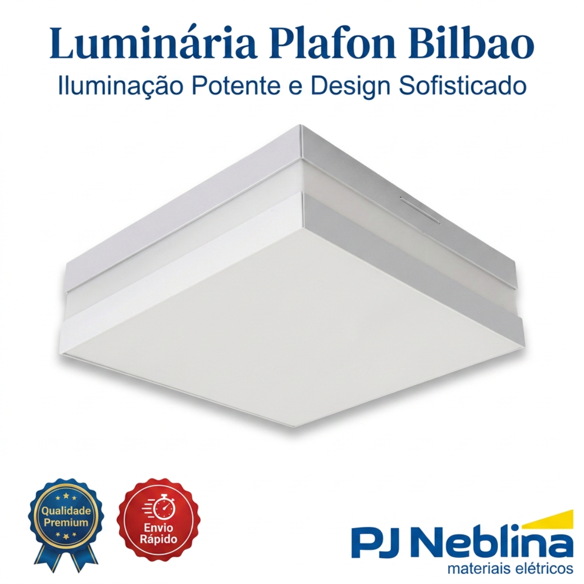 Luminaria Plafon Sobrepor Bilbao Bc 4xe27 Dif Poliestireno