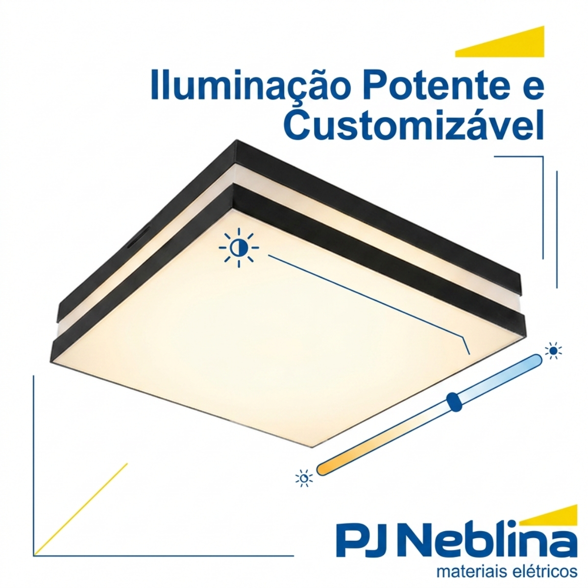 Luminária Plafon Sobrepor Bilbao Preto 20W 4Xe27 Bivolt Difusor Poliestireno - Tualix