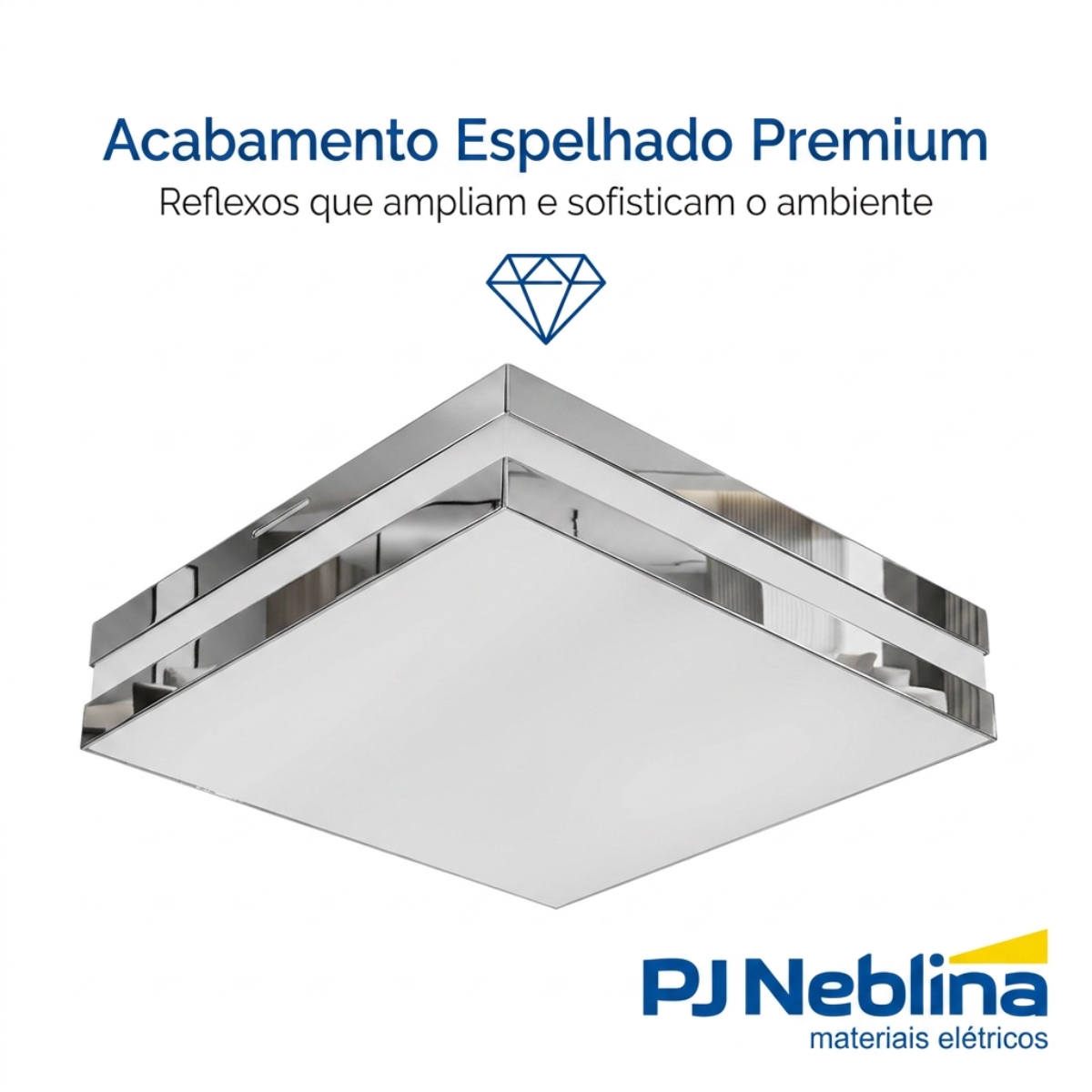 Luminaria Plafon Sobrepor Bilbao Espelhado 15w 4xe27 Bivolt