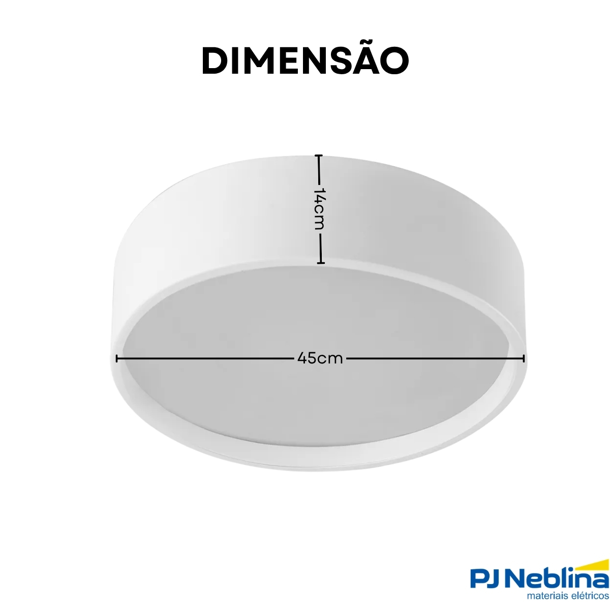 Luminária Plafon Sobrepor Ravena Branco/Branco 15W 4Xe27 Bivolt Difusor Poliestireno - Tualux
