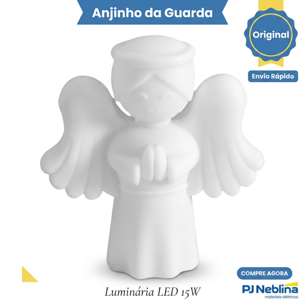 Luminária Mesa Led Anjinho Da Guarda 15W Bivolt Com Cabo 1,80M 1915 - Usare