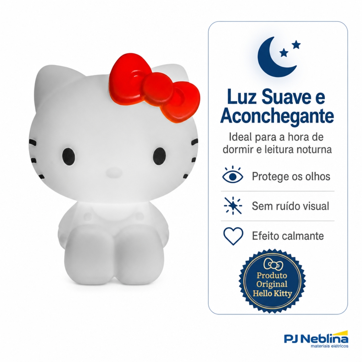 Luminária Mesa Led Hello Kitty 5W Bivolt Com Cabo 1,80M 1915 - Usare