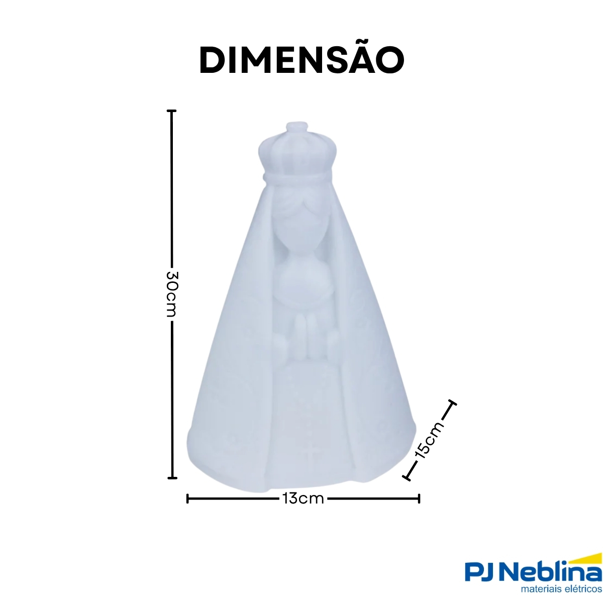 Luminária Mesa Led Nossa Senhora 15W Bivolt Com Cabo 1,80M 1951 - Usare