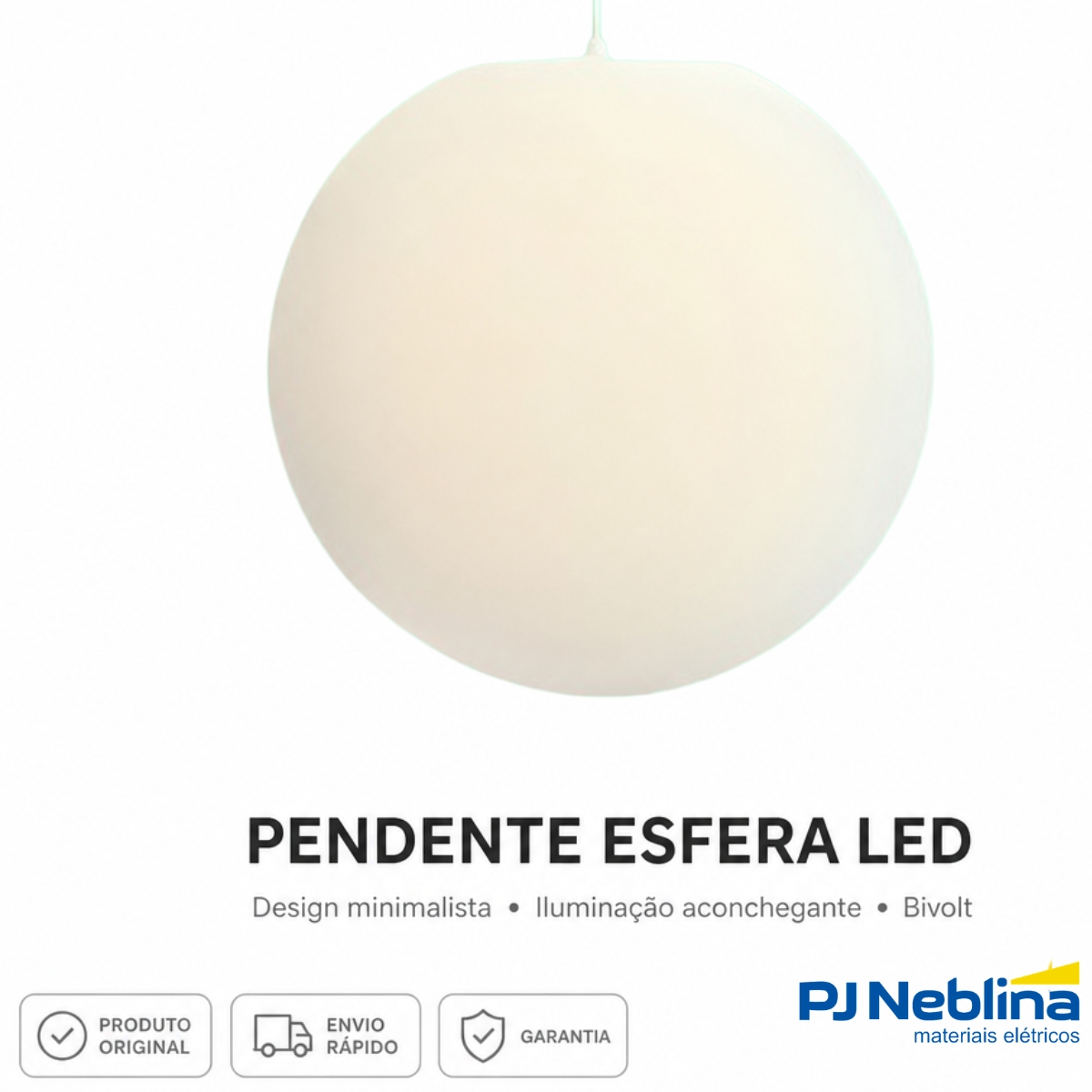 Luminária Pendente Led Esfera 5W Bivolt 1856 - Usare