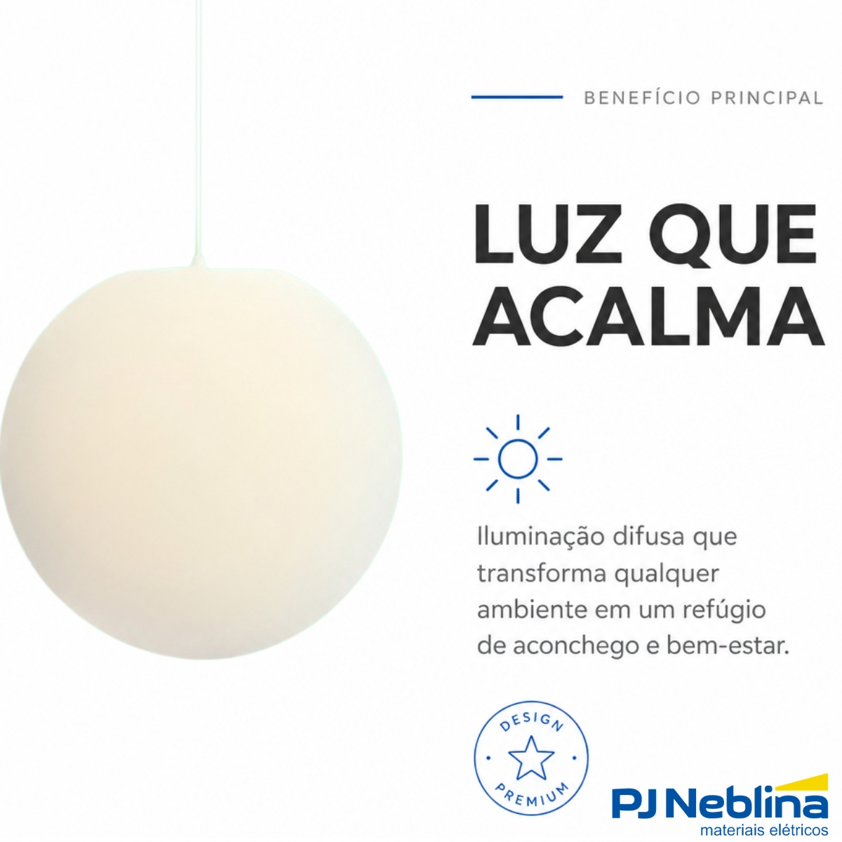 Luminária Pendente Led Esfera 5W Bivolt 1856 - Usare