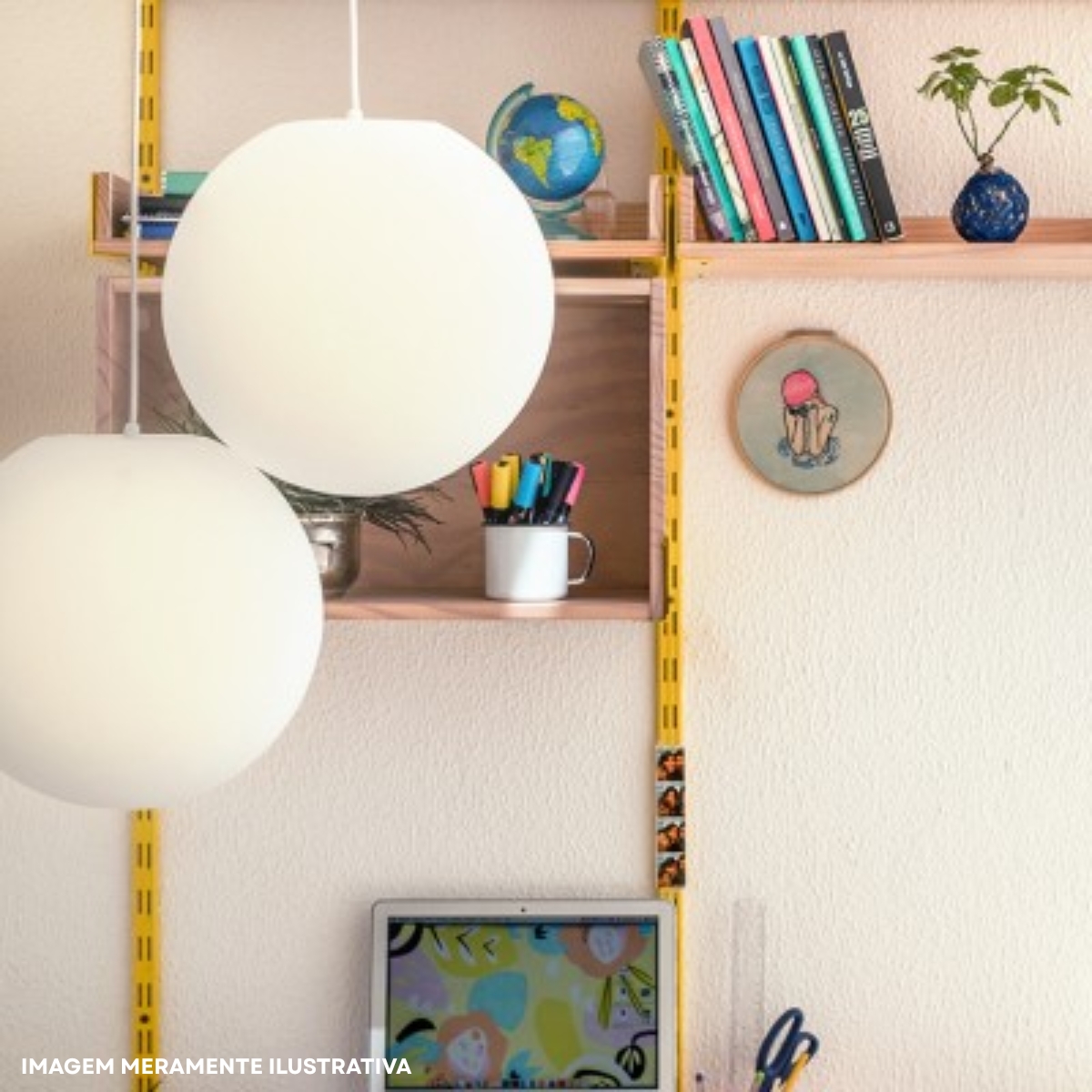 Luminária Pendente Led Esfera 5W Bivolt 1856 - Usare