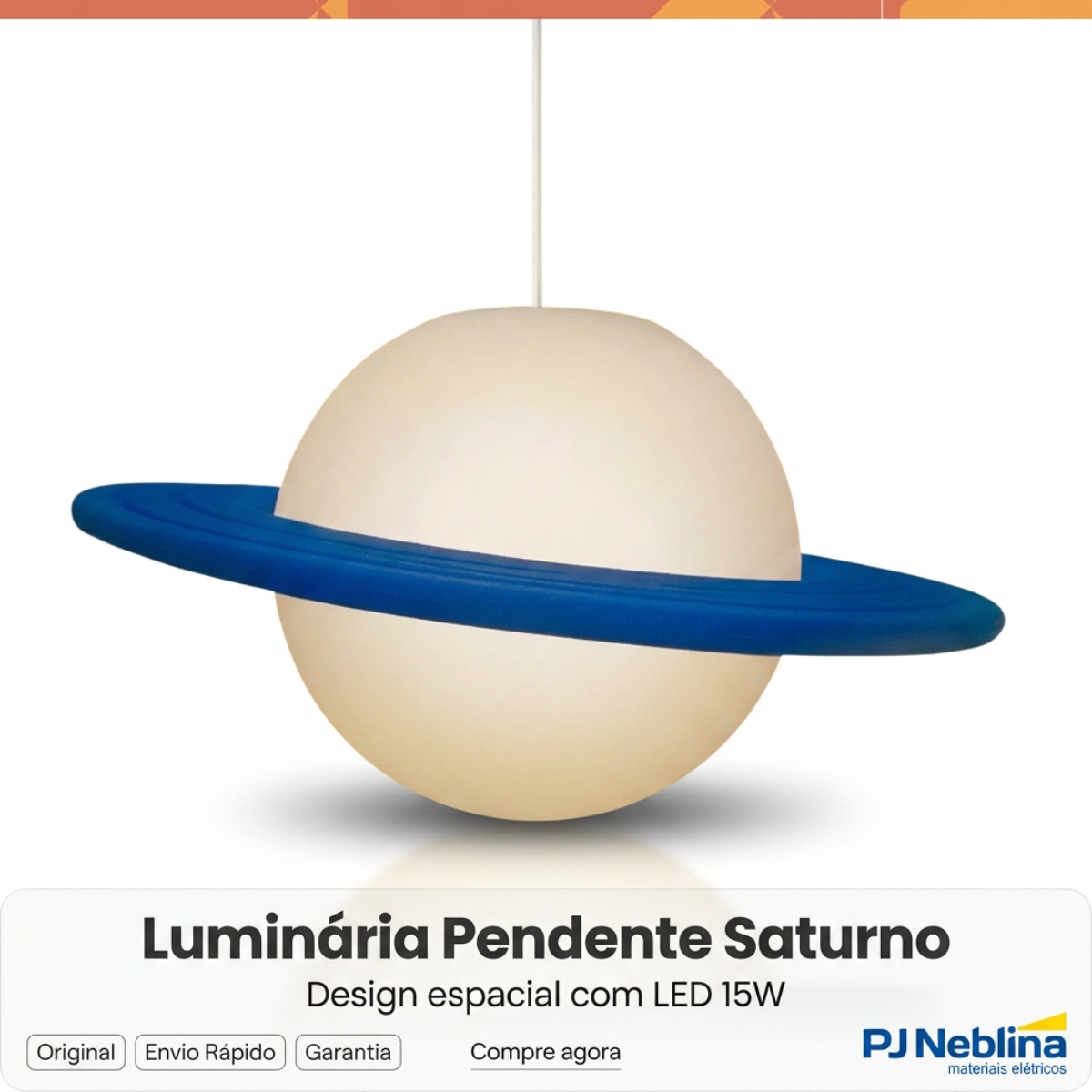 Luminária Pendente Led Saturno 15W Bivolt 1772 - Usare