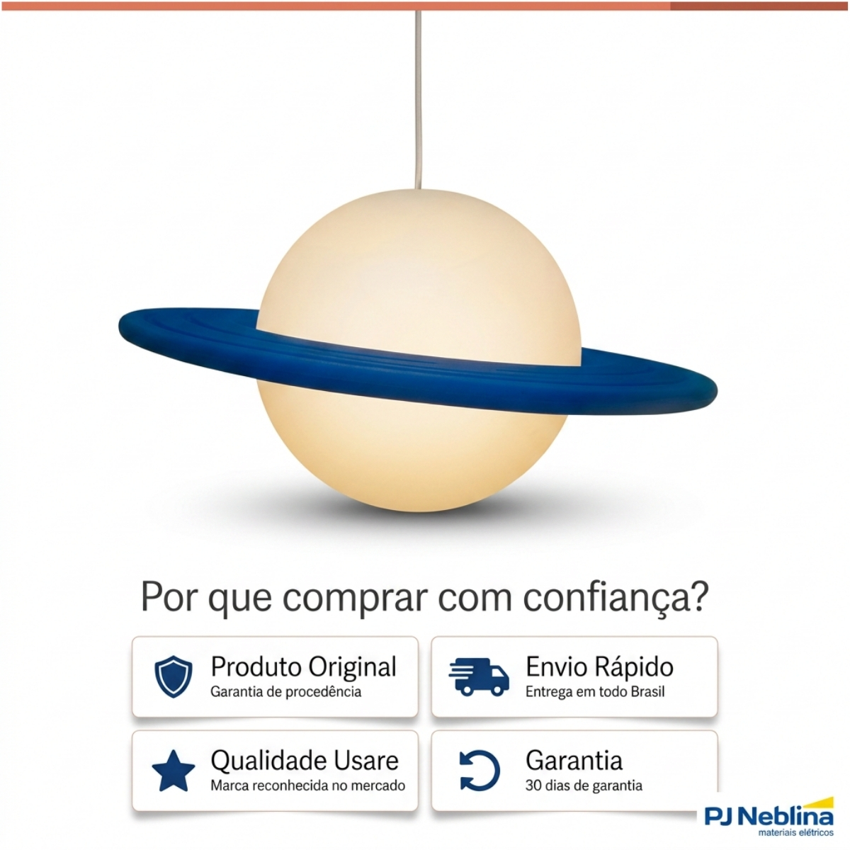 Luminária Pendente Led Saturno 15W Bivolt 1772 - Usare