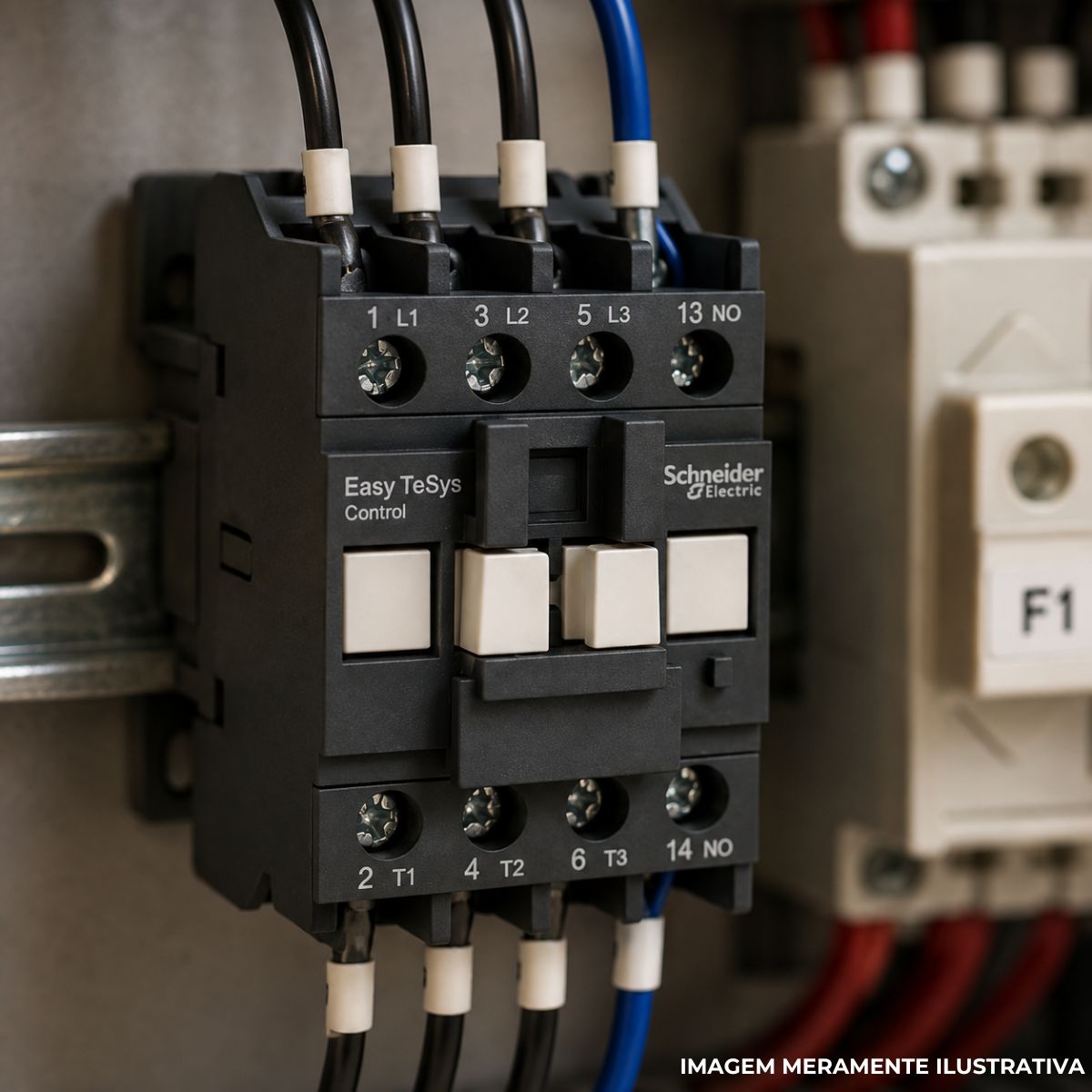 Contator Potência Tripolar 25A 24Vcc 1Na+2Nf 50/60Hz - Schneider