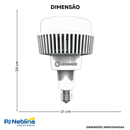 Lâmpada Led Bulbo Alta Potencia 120W Bivolt E40 6500K Luz Branca 16500Lm - Ledvance