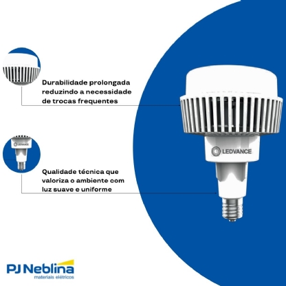 Lâmpada Led Bulbo Alta Potencia 120W Bivolt E40 6500K Luz Branca 16500Lm - Ledvance