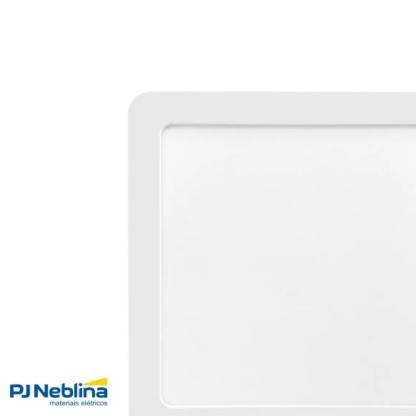Luminária Painel Led Embutir Quadrado Branco 24W Bivolt 3000K Branco Quente 1920Lm Difusor Poliestireno - Bellalux